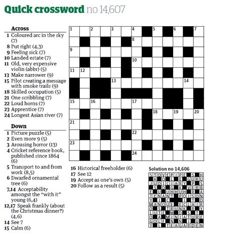 guardian crossword quick crossword